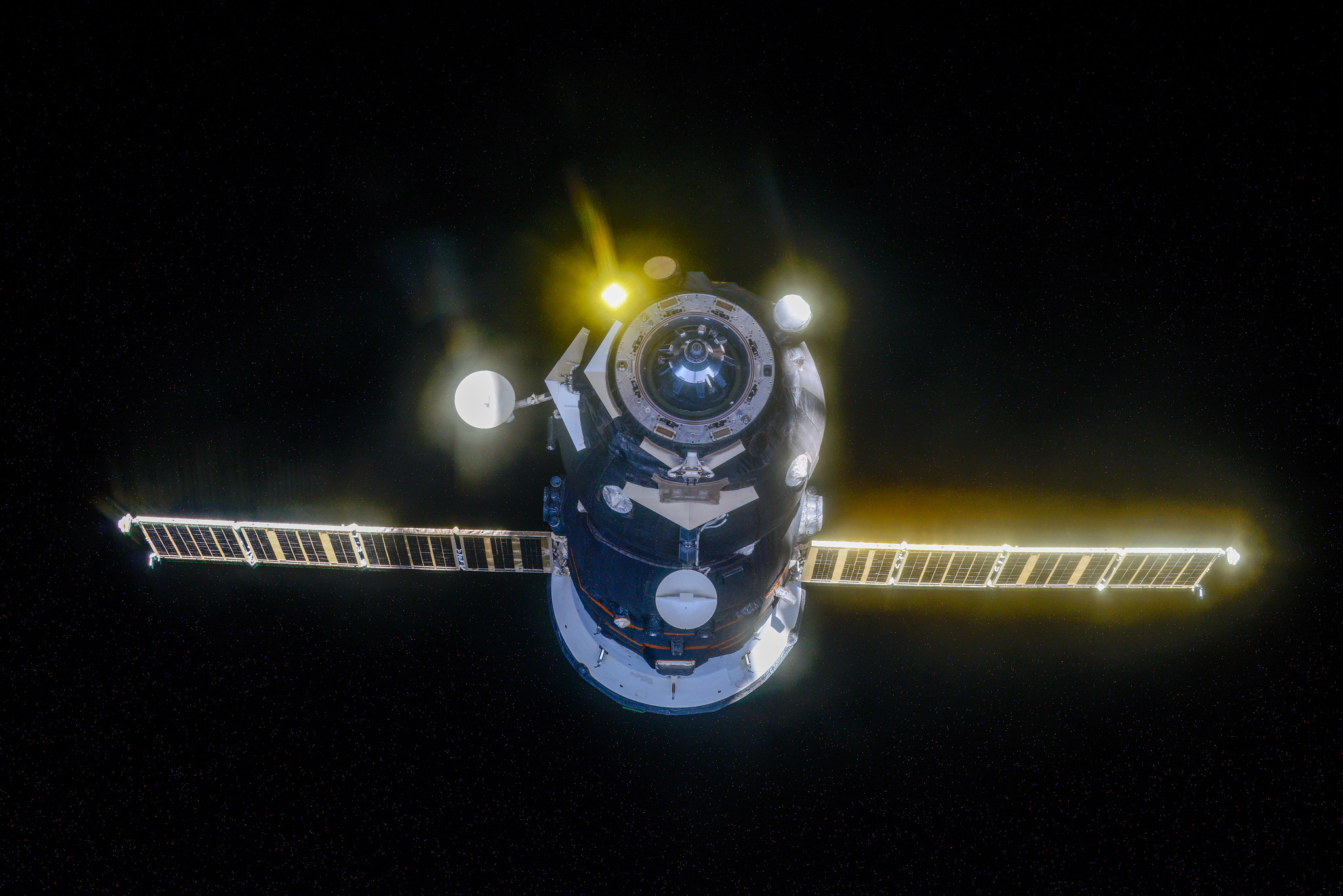 Russia's Progress 73 (73P) cargo craft is pictured departing the International Space Station on Nov. 29, 2019