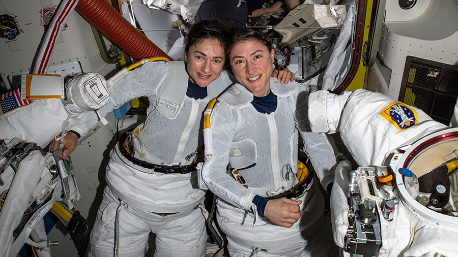 NASA astronauts Jessica Meir and Christina KochNASA astronauts Jessica Meir and Christina Koch