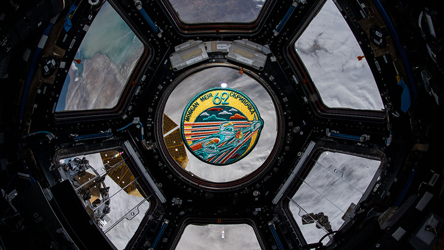 inside space station window