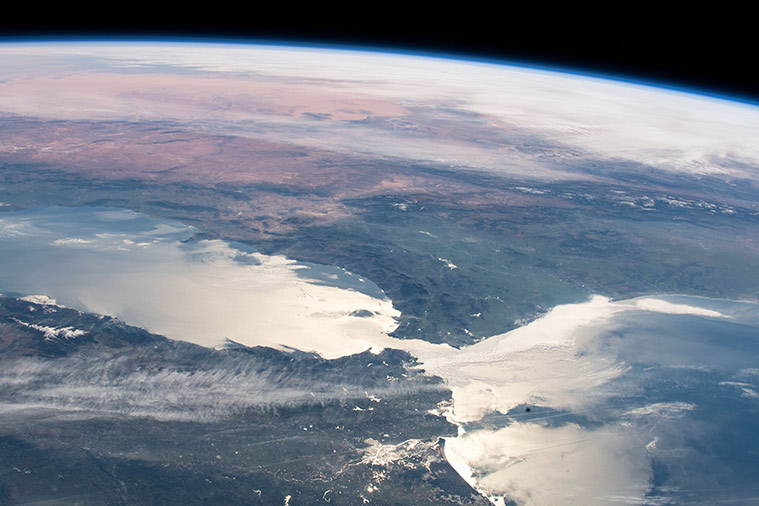 The Strait of Gibraltar connects the Atlantic Ocean with the Mediterranean Sea