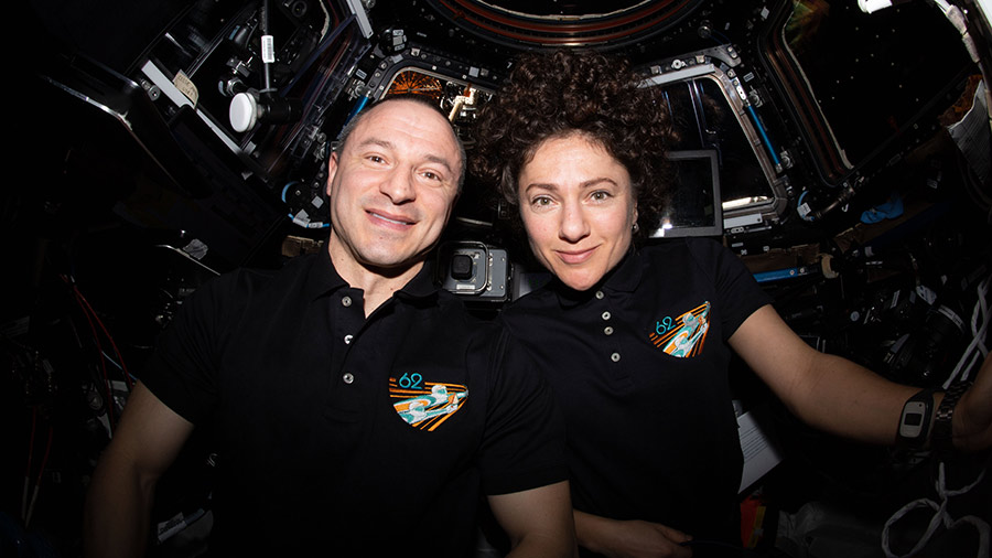 NASA astronauts Andrew Morgan and Jessica Meir