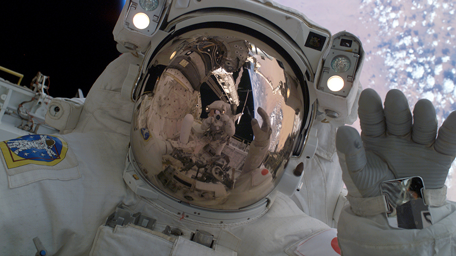 Astronaut Soichi Noguchi is pictured during a spacewalk that took place over 15 years ago during the STS-114 space shuttle mission to the space station on August 1, 2005.