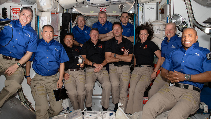 space station crew members