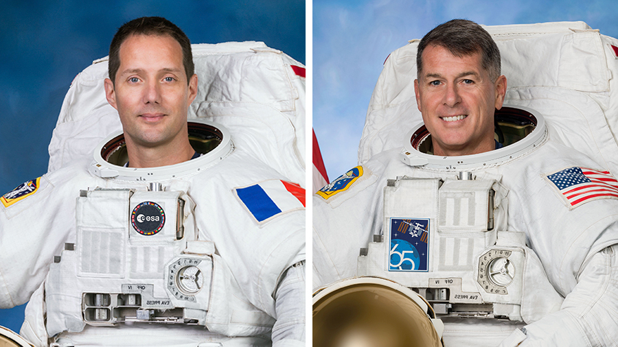 Astronauts Thomas Pesquet and Shane Kimbrough are conducting their fifth spacewalk together today. Their first two spacewalks together were during Expedition 50 on 2017.