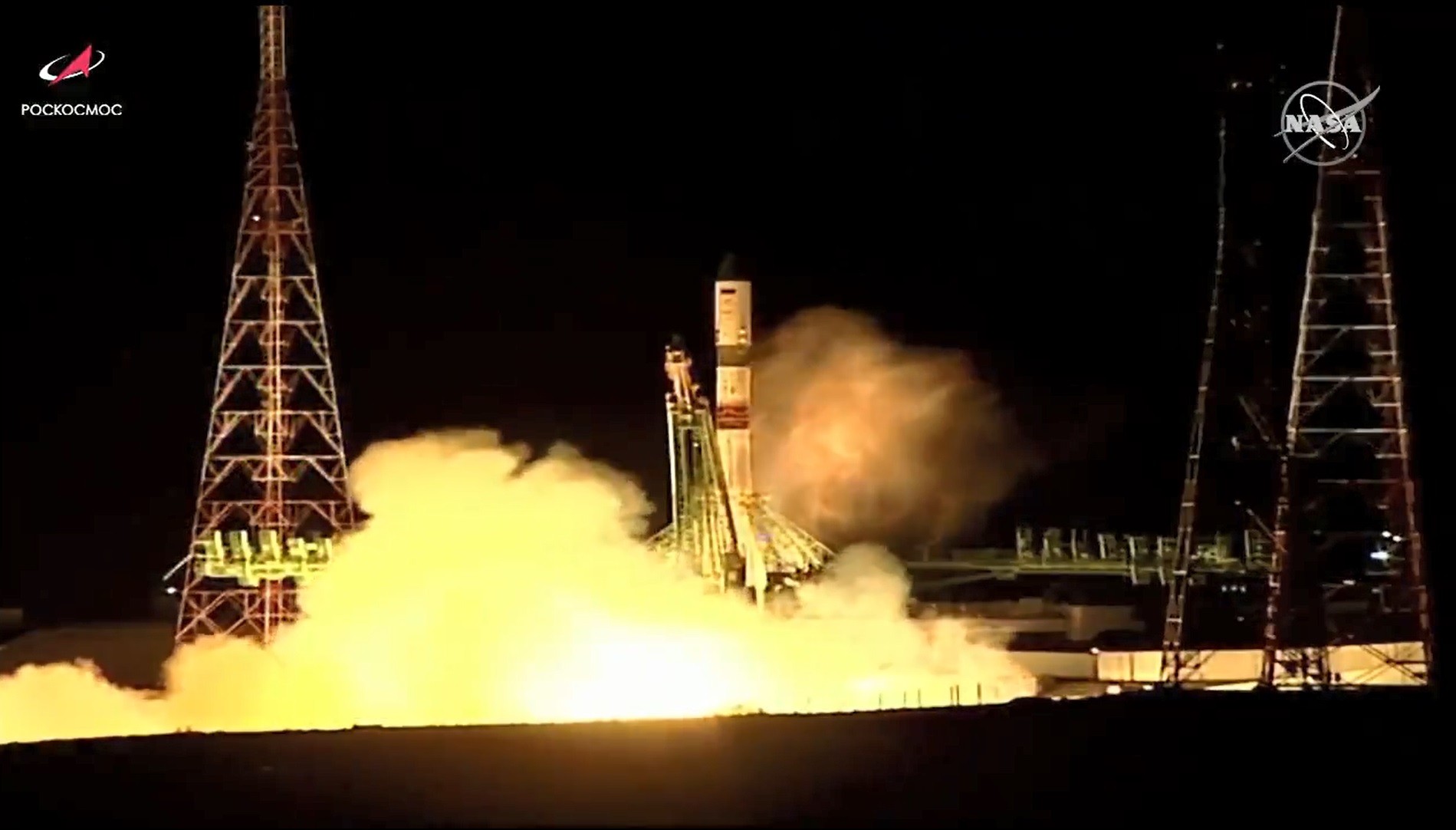 Russia’s ISS Progress 79 resupply ship blasts off from the Baikonur Cosmodrome in Kazakhstan to the space station. Credit: NASA TV