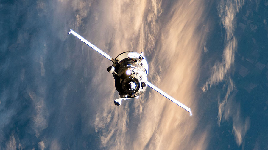 Russia's Progress 76 resupply ship is pictured approaching the station in July of 2020 packed with nearly three tons of food, fuel and supplies.