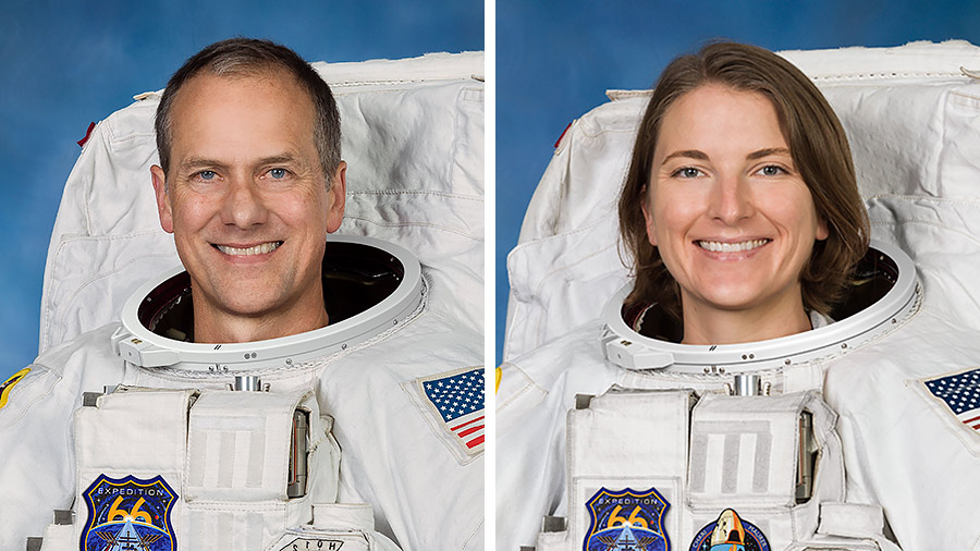 NASA astronauts Thomas Marshburn and Kayla Barron were slated to perform a spacewalk to replace a faulty antenna system.