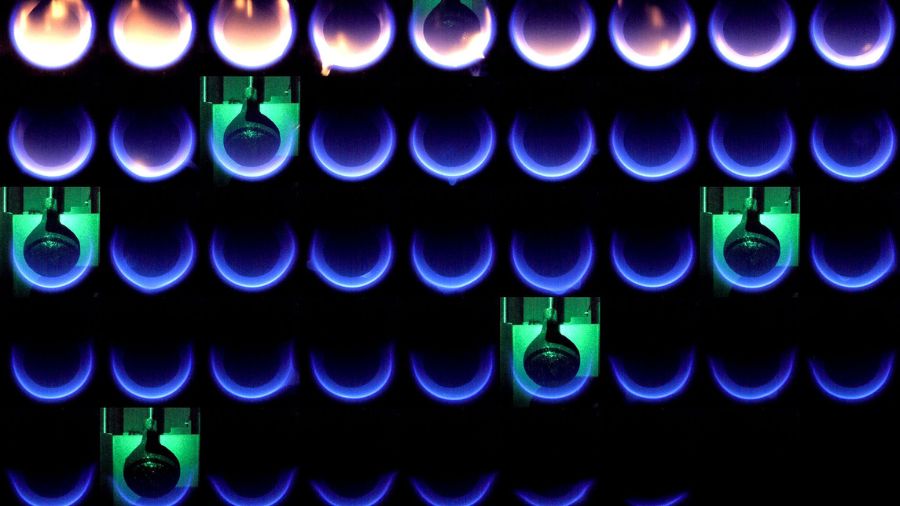 The Solid Fuel Ignition and Extinction (SoFIE) Growth and Extinction Limits (GEL) experiment aboard the International Space Station (ISS) studies flame growth and extinction in an effort to improve fire safety in space. This image shows a sequence of snapshots taken about 3 seconds apart. Gel samples from the investigation are returning to Earth for further analysis on the SpaceX CRS-27 cargo Dragon spacecraft.