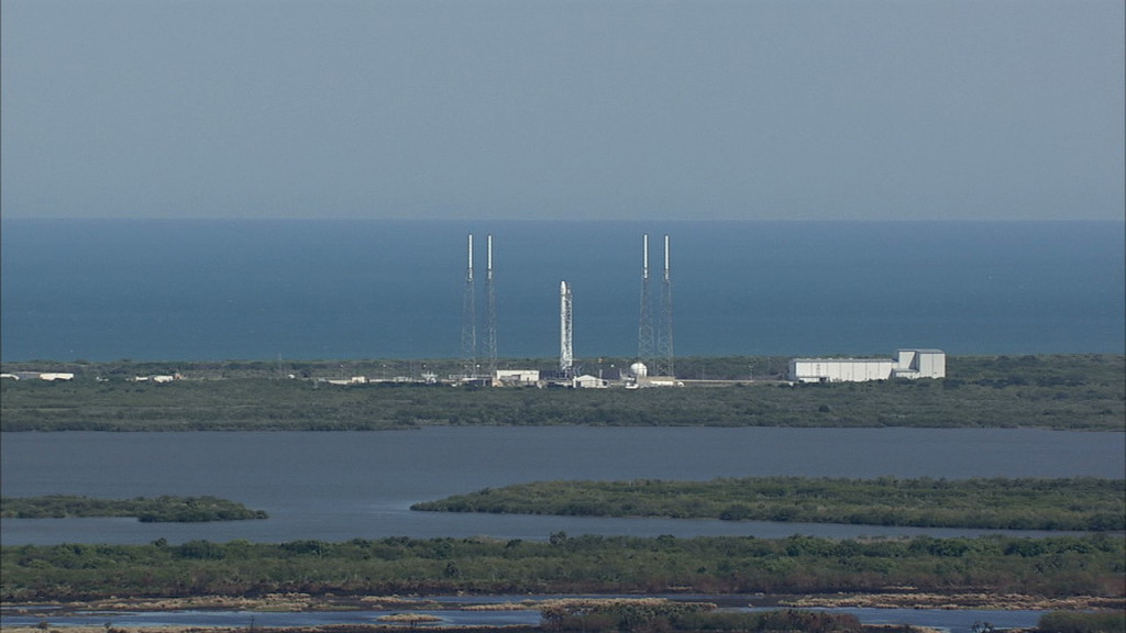 SpaceX Falcon 9 on the launch pad