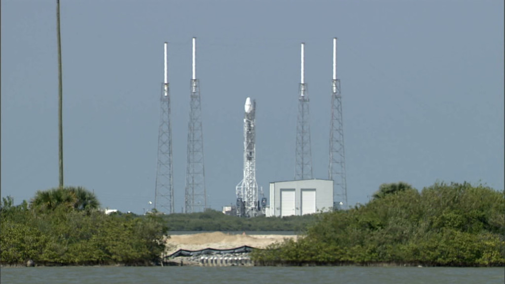 SpaceX Falcon 9 on the launch pad