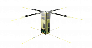 A rendering of NASA's Enhanced Tandem Beacon Experiment (E-TBEx), one of four agency payloads launching on the Department of Defense's Space Test Program-2 (STP-2). 