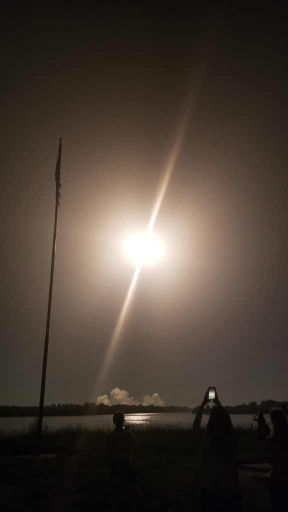 A SpaceX Falcon Heavy rocket lifts off from Launch Complex 39A at 2:30 a.m. EDT on June 25, 2019, at NASA’s Kennedy Space Center in Florida. The Falcon Heavy rocket carries two dozen satellites to space for the U.S. Department of Defense, including four NASA payloads that are part of the Space Test Program (STP-2) mission, managed by the U.S. Air Force Space and Missile Systems Center.