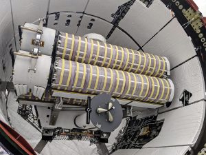 The first two of six new solar arrays for the International Space Station have been loaded into Dragon’s unpressurized spacecraft trunk for CRS-22.