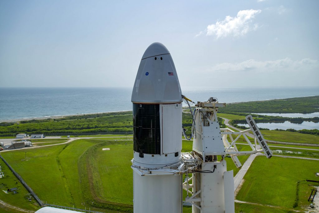 CRS-23: SpaceX Dragon spacecraft atop the company’s Falcon 9 rocket