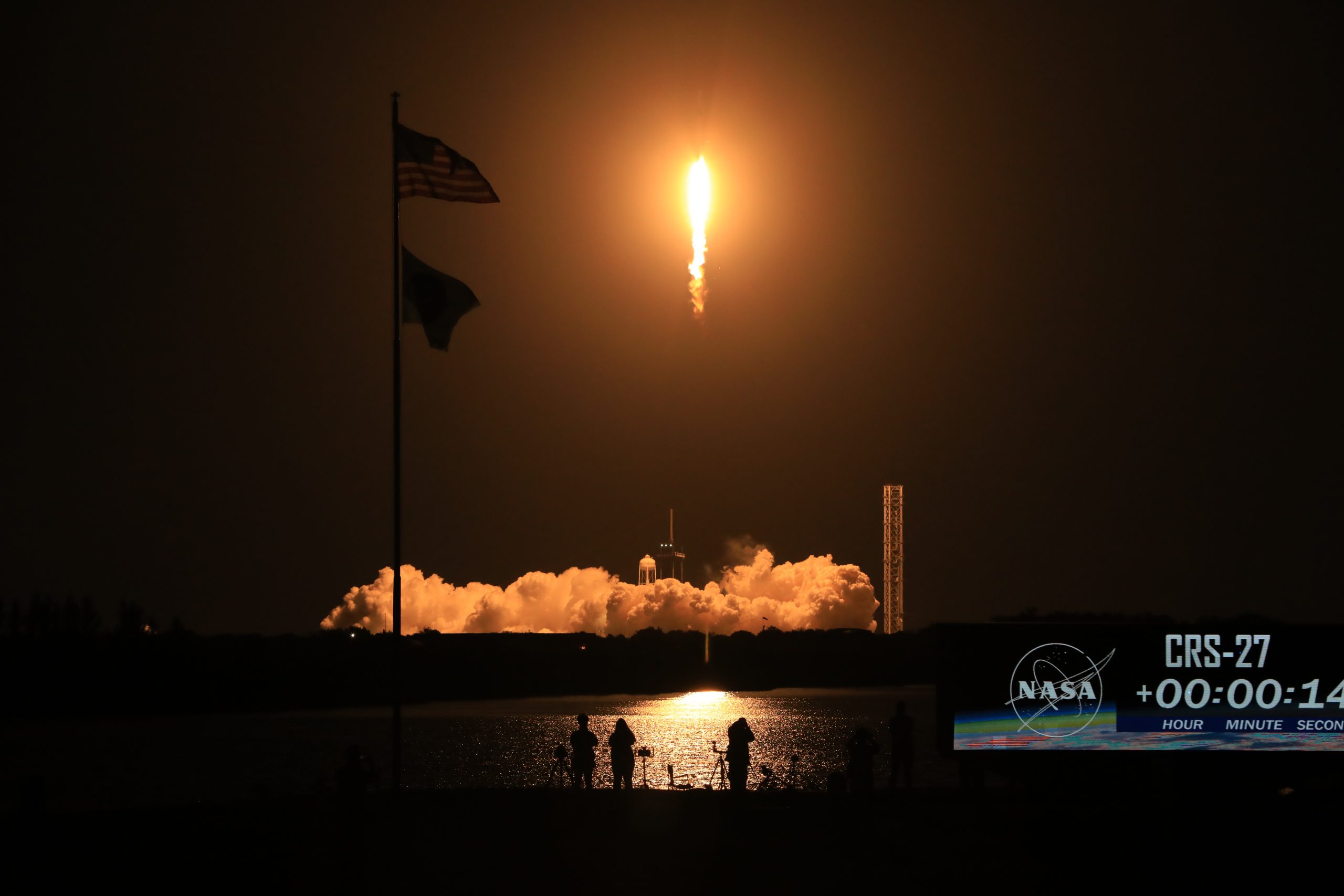 SpaceX's Falcon 9 rocket and Dragon spacecraft lift off from Kennedy Space Center's Launch Complex 39A in Florida on March 14, 2023, for the company's 27th resupply services mission to the International Space Station.