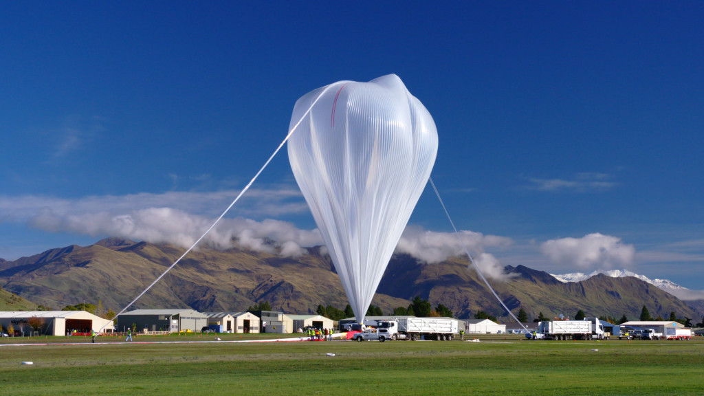 NASA's super pressure balloon is fully inflated and ready for lift-off. (NASA/Bill Rodman)