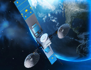 This illustration depicts the NASA's Tracking and Data Relay Satellite, TDRS-M, in orbit.