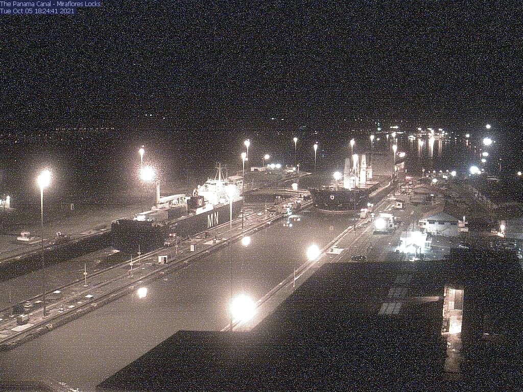 The MN Colibri passes through the Panama Canal