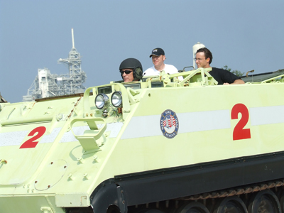 The M113 flying by Pad 39B.