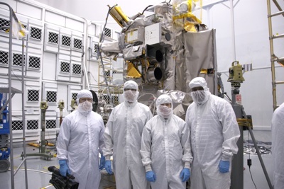 The NASA EDGE Team in front of LRO.