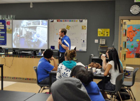 Speaking to Alameda students