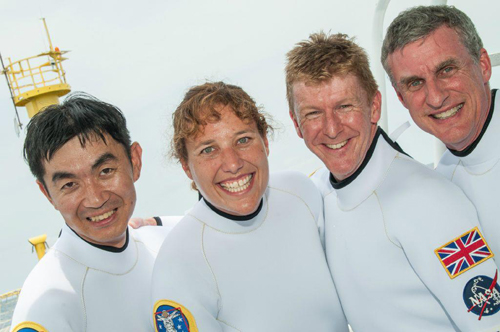 The NEEMO 16 Crew prepares for splashdown