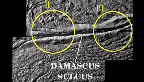 source of jets on Enceladus