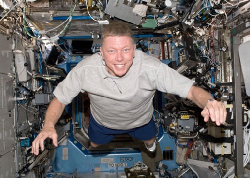 Image from Mike Fossum's STS-124 Mission in June, 2008 (docked to ISS)