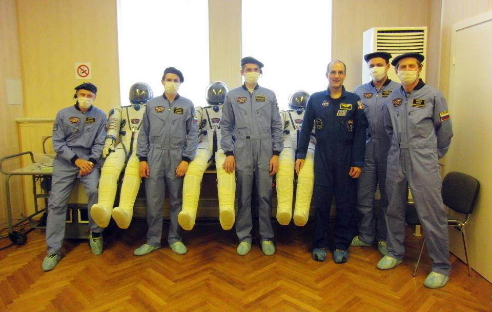 Suit technicians and inflated spacesuits. I'm the one without the mask.