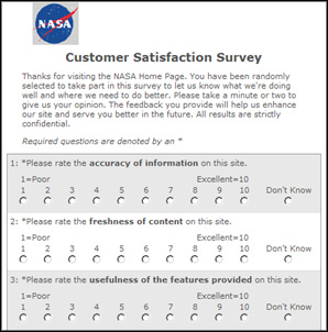 Foresee Customer satisfaction Survey