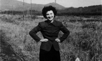 Beate Sirota Gordon in Japan in 1946. Image retrieved from the Asia Society, courtesy of the Gordon family