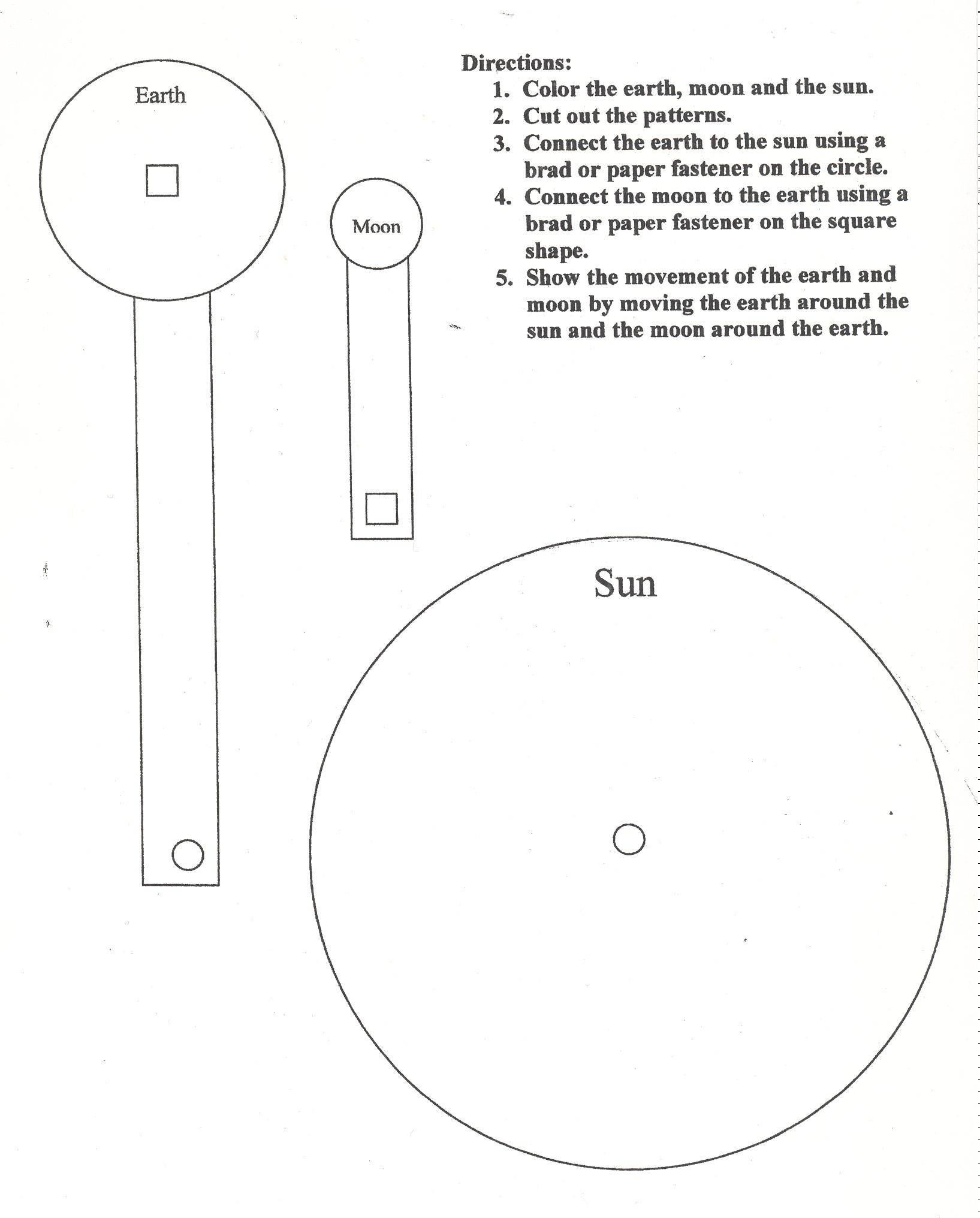 sun earth moon orbit model