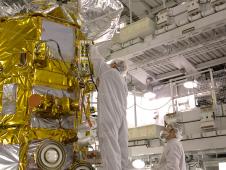 Person completing final checks of Aquarius