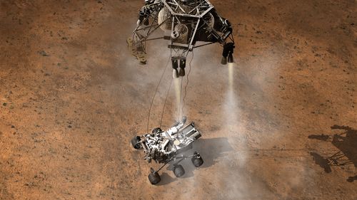 Artist's Concept: A Moment After Curiosity's Touchdown