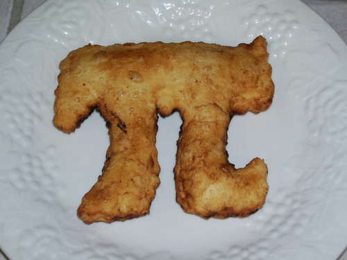 a pie in the shape of Pi