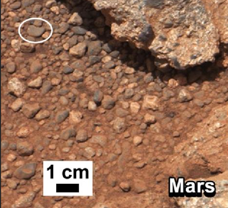 Rock outcrop on Mars