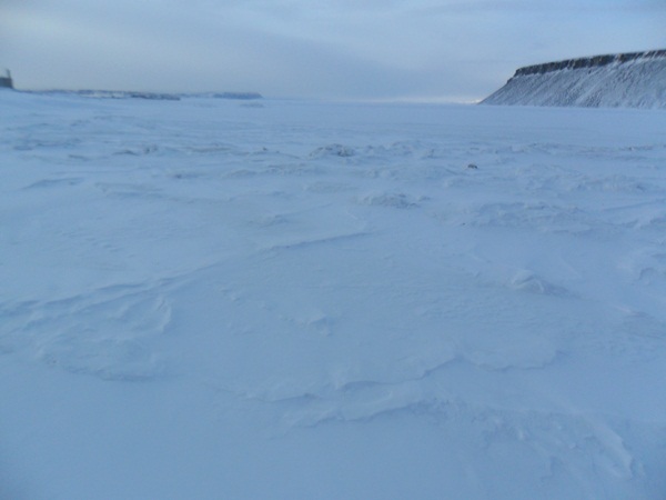 Looking out across the sea ice near Thule, Greenland