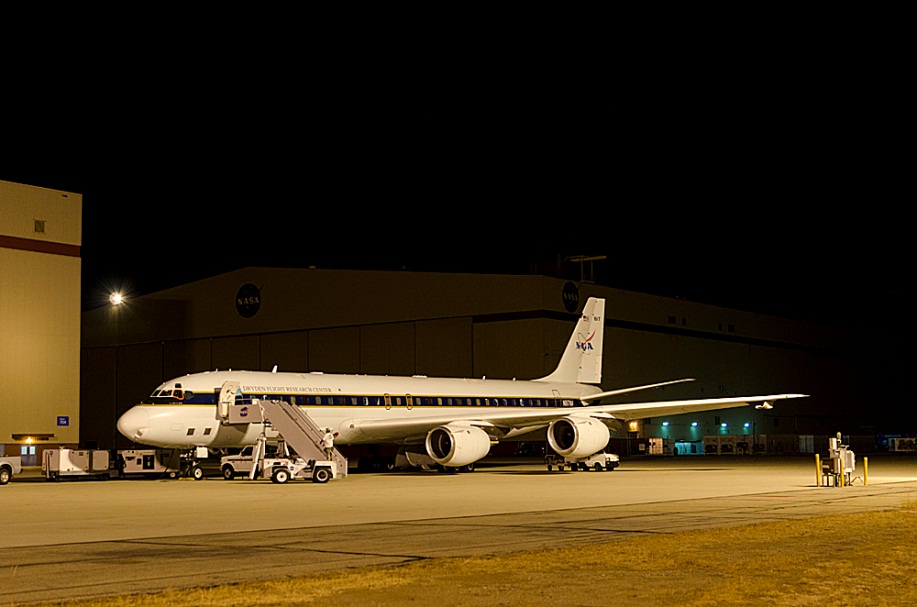 DC-8 on ramp at Dryden