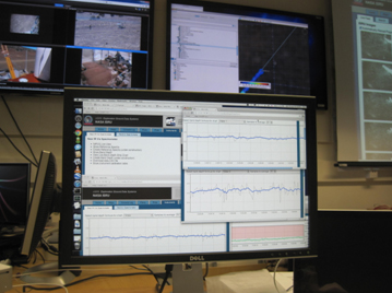 This was my monitor today as I was trying out a new method to look for a water signature, monitoring any correlation between the neutron spectrometer signal and various band depths from the near infrared spectrometer. My requests for a new visualization tool are being incorporated into the system and will be ready for me when I go on console tomorrow.