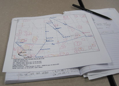 Flight Plan for SOFIA Flight 105 as presented during the Pre-Flight Briefing