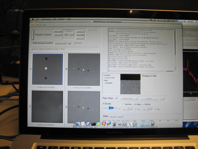 Image showing data reduction of an image of NGC7027 aboard SOFIA Flight#105