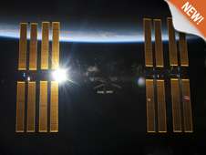 The International Space Station orbiting Earth