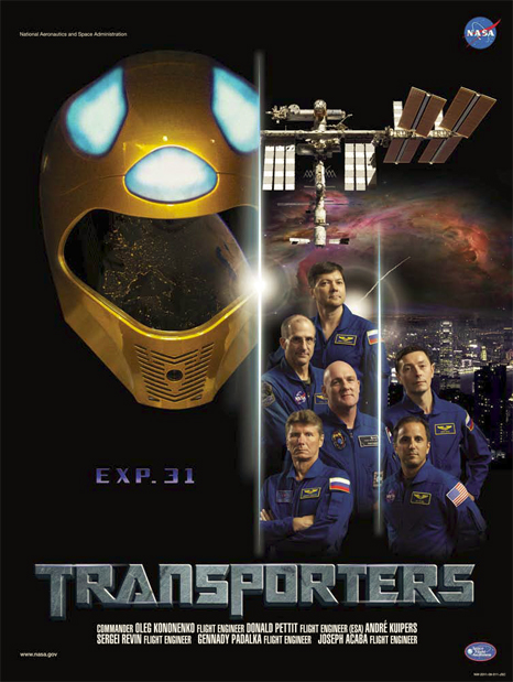 Expedition 31 crew poster with Robonaut 2