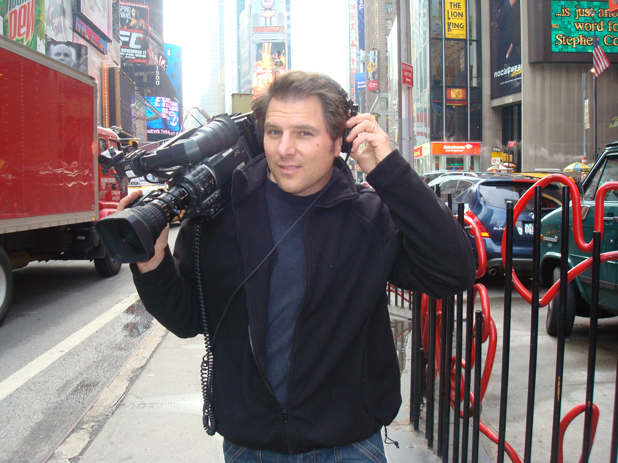 On location in Times Square